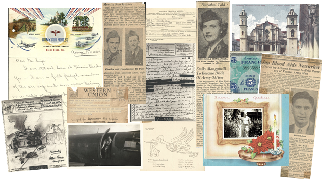 Collage of Scrapbook Letters and Postcards